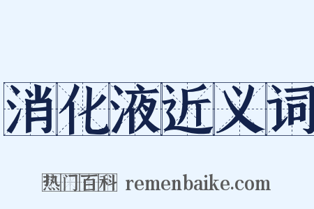 消化液近义词是什么意思的图片